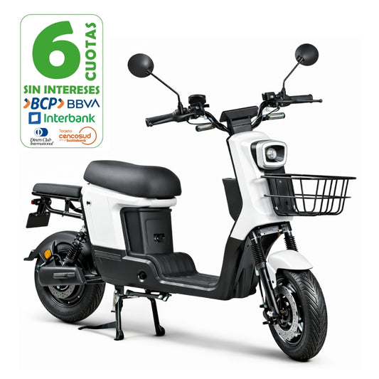 BICIMOTO ELECTRICA URBAN RANGER COLOR BLANCO