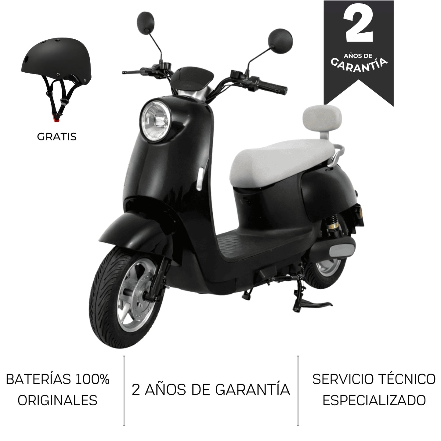 URBAN VINTAGE PRO 1000W COLOR NEGRO + CASCO GRATIS