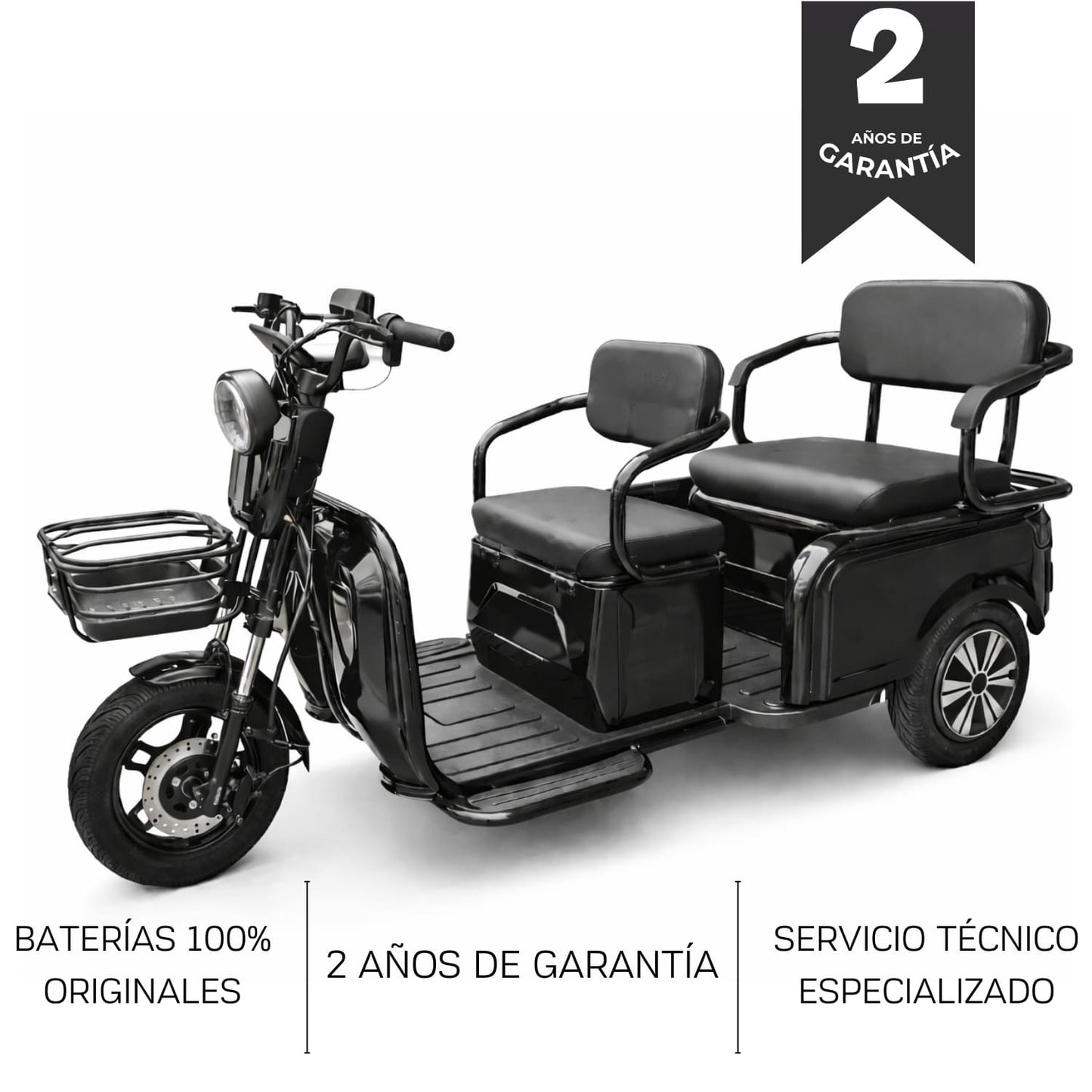 TRIMOTO ELECTRICA URBAN 2 COLOR NEGRO