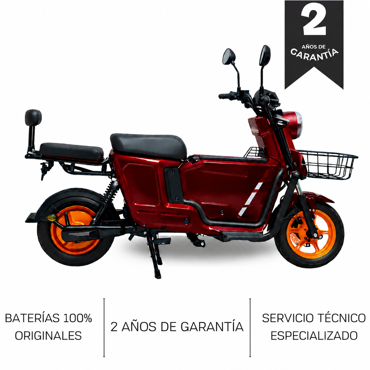 BICIMOTO ELECTRICA MED URBAN SNAKE COLOR ROJO + ENVIO GRATIS